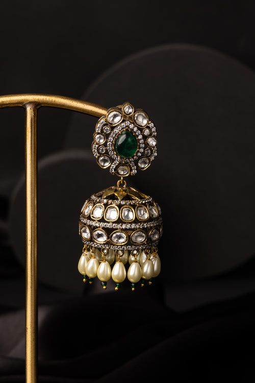 Tabassum Victorian Emerald Jhumkey