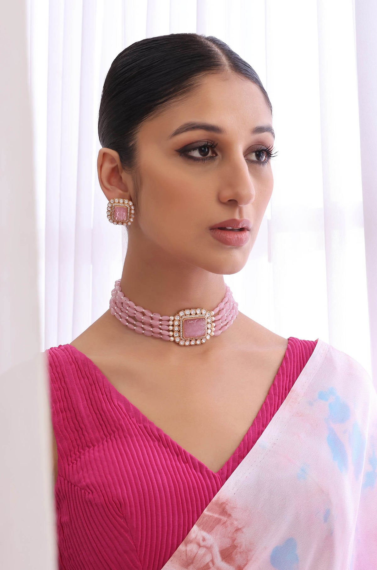 Mawra Rose Quartz Necklace