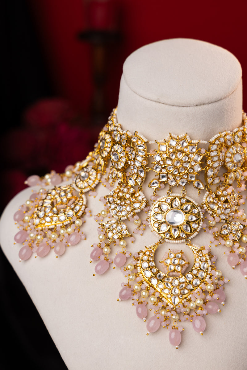 Hina Rose Pink Necklace Set