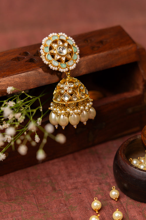 Nazifa Aquamarine Jhumkey