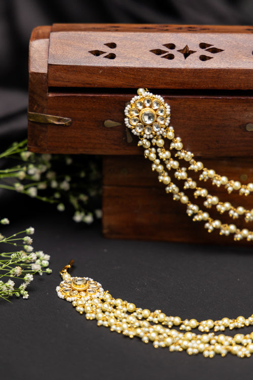 Meisha Pearl White Earchain