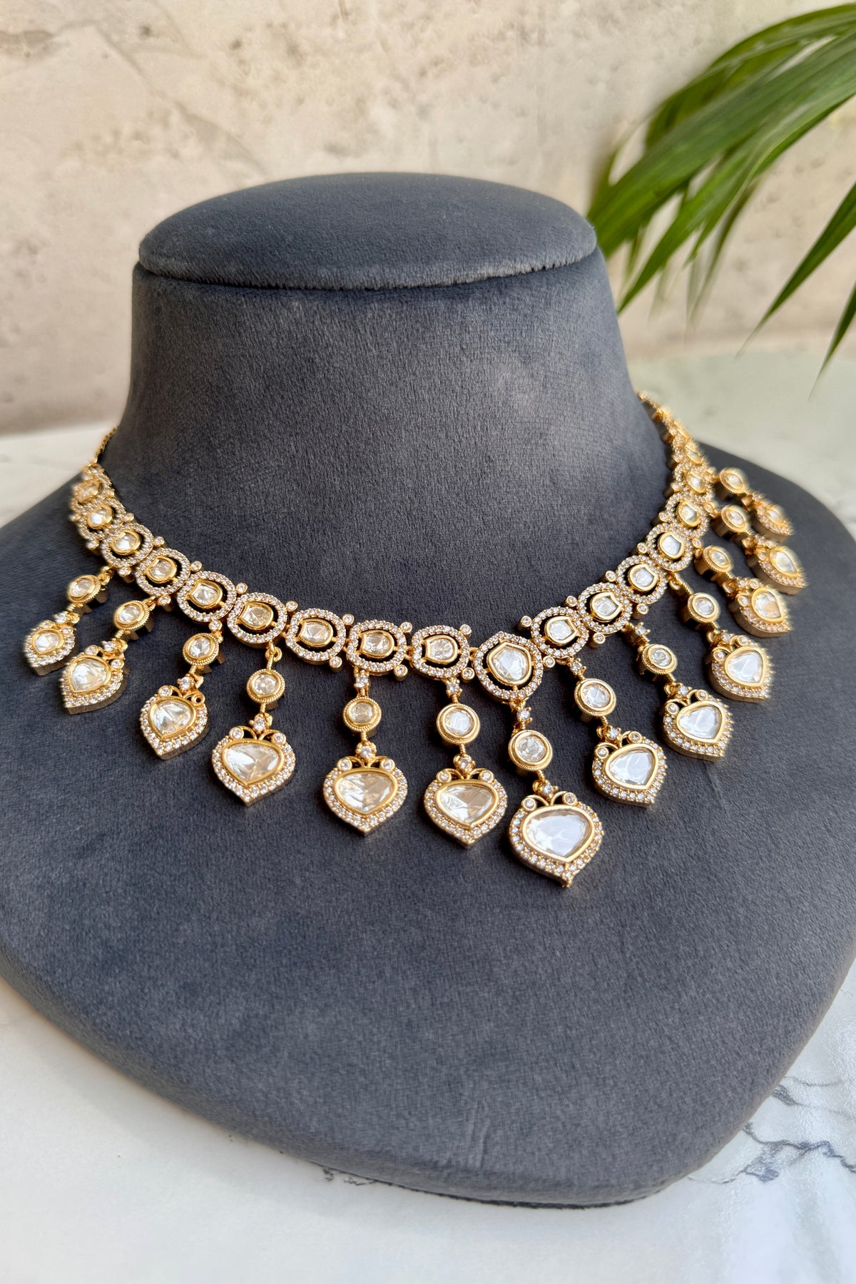 Aarah Polki Necklace Set