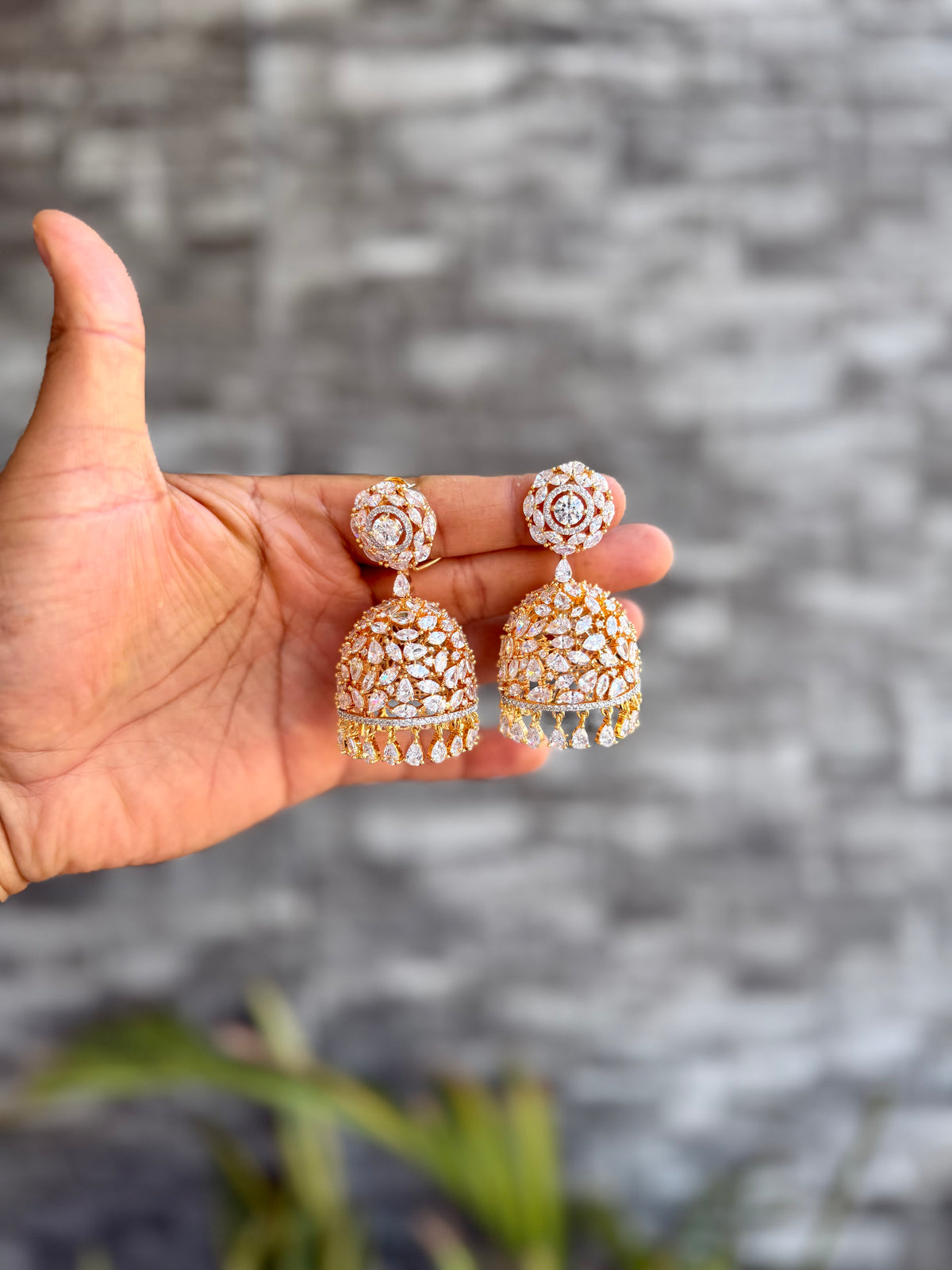 Sabina Oversize Jhumka - Golden
