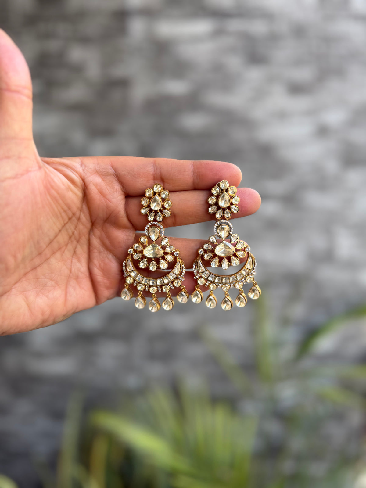 Inaiba Moissanite Chandbali
