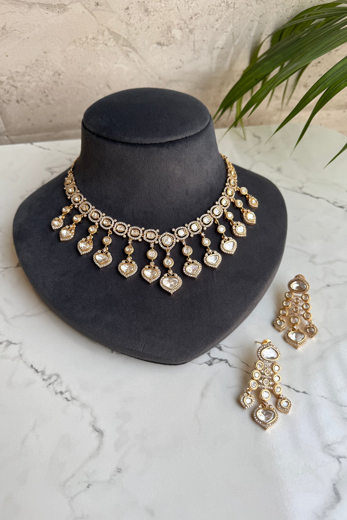 Aarah Polki Necklace Set