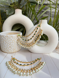 Shanila Emerald Kundan Earchain