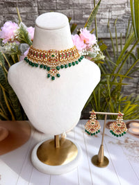 Madiha Ruby Emerald Choker Set