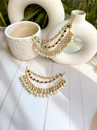 Shanila Emerald Kundan Earchain