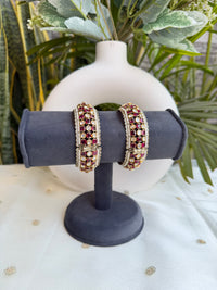 Ansa Polki Bangle - Ruby