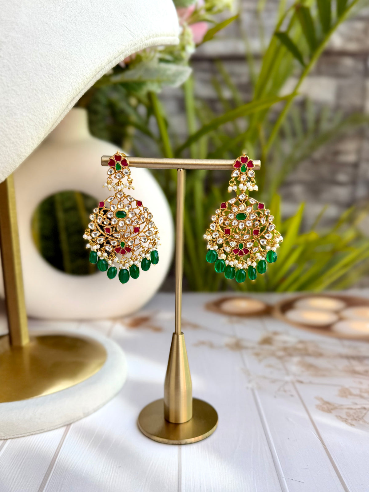 Madiha Ruby Emerald Choker Set