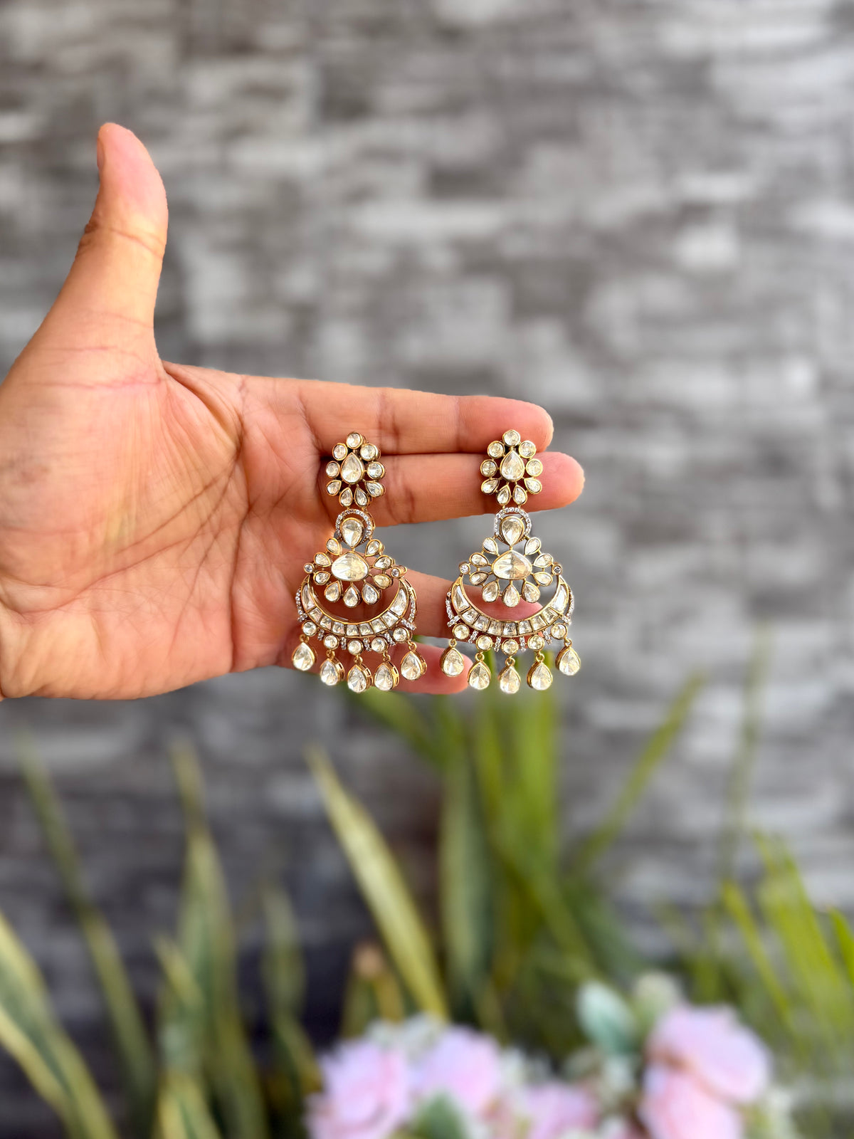 Inaiba Moissanite Chandbali