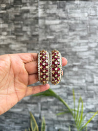 Ansa Polki Bangle - Ruby