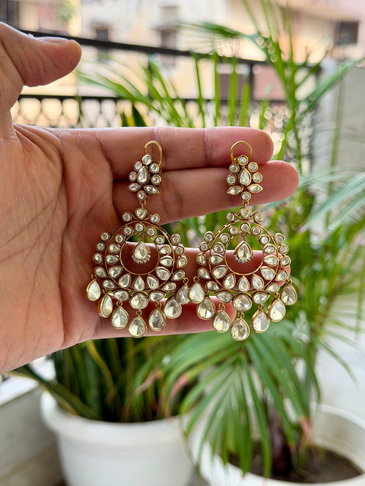 Fahima Moissanite Chandbali