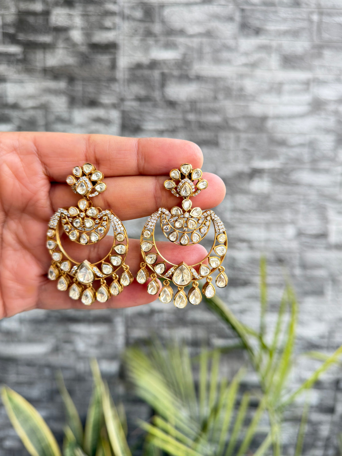 Suchita Moissanite Chandbali