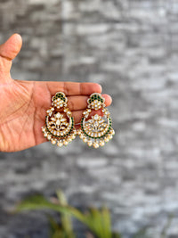 Paveena Moisaanite Chandbali - Emerald