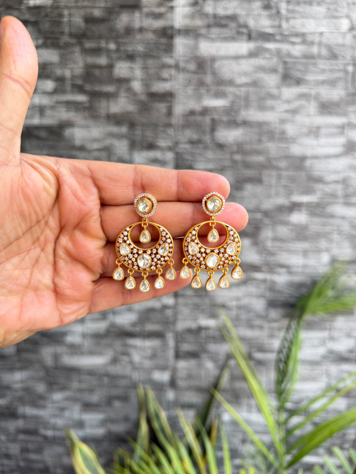 Warina Moissanite Chandbali