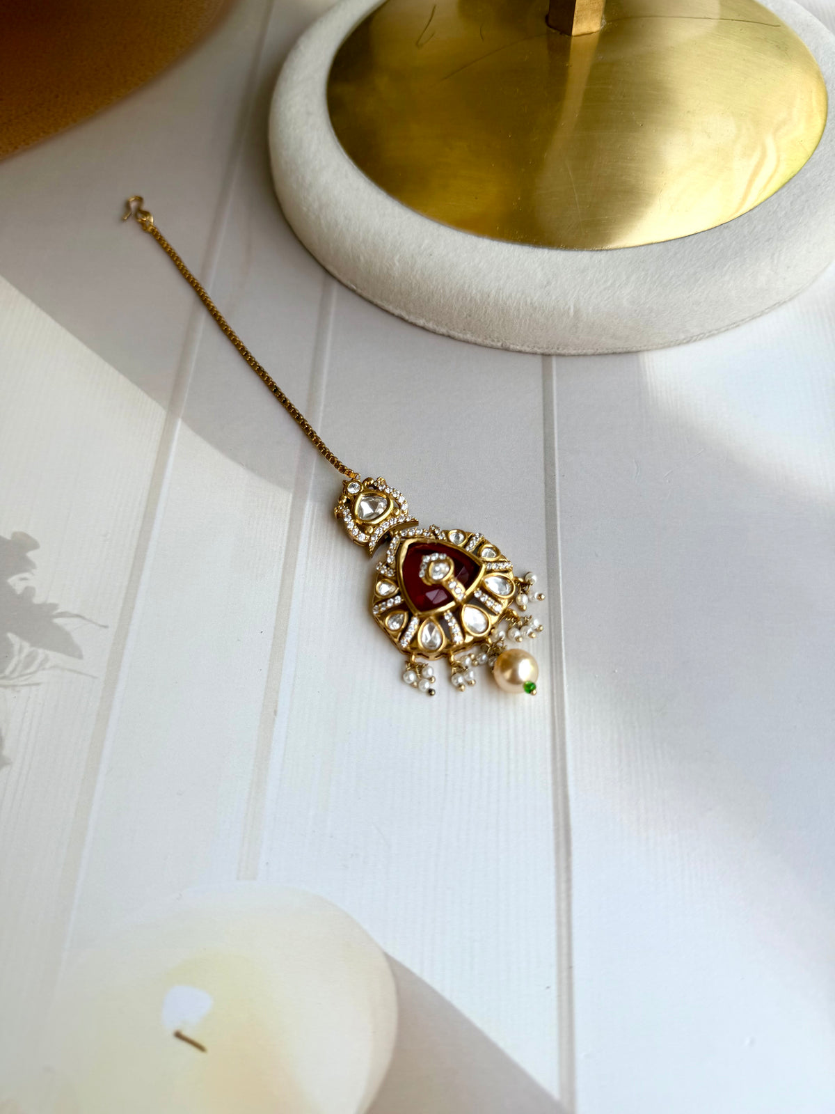 Suhaila Ruby Emerald Moissanite Necklace