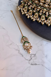 Nayab Polki Bridal Set - Emerald