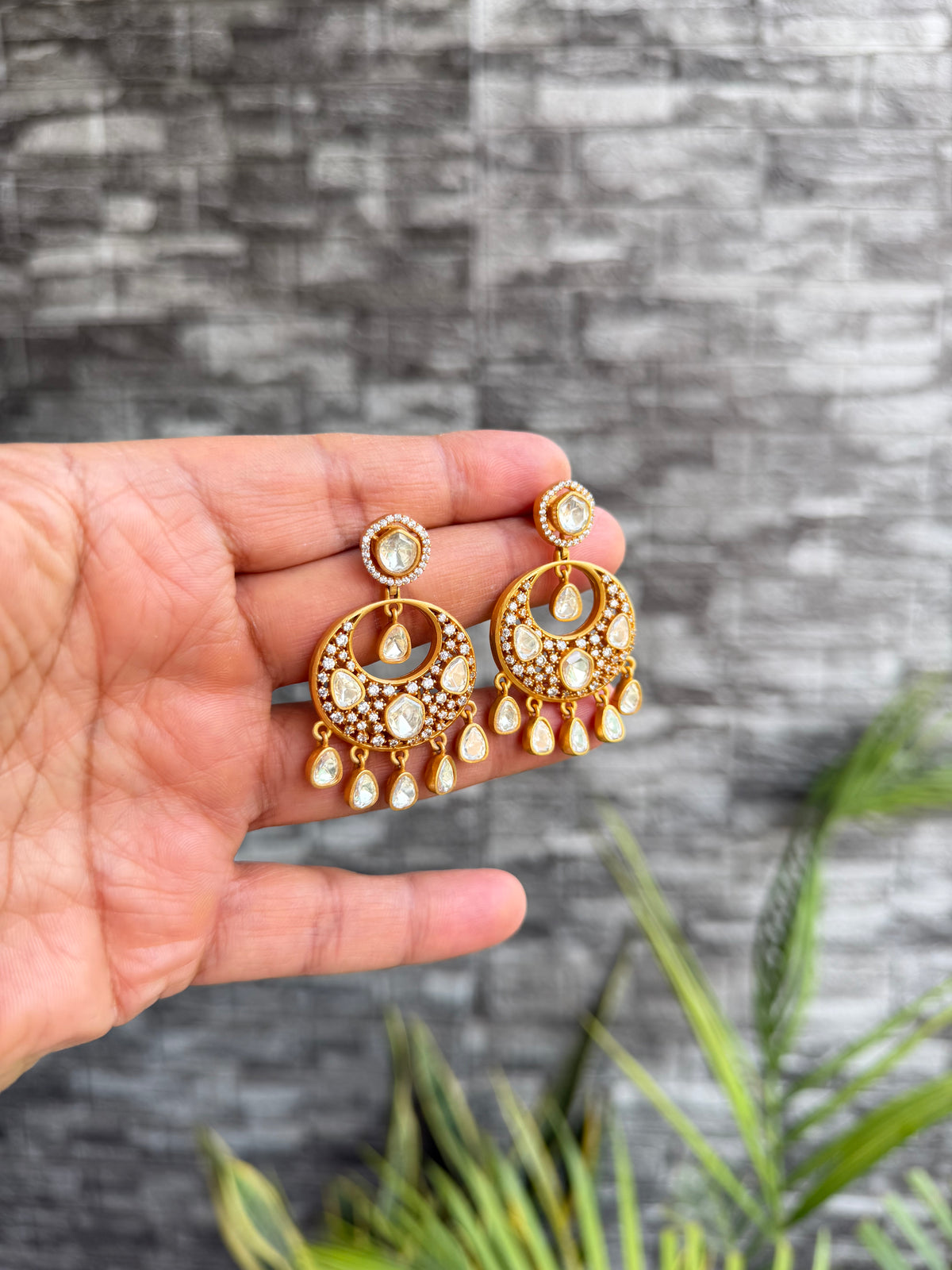 Warina Moissanite Chandbali