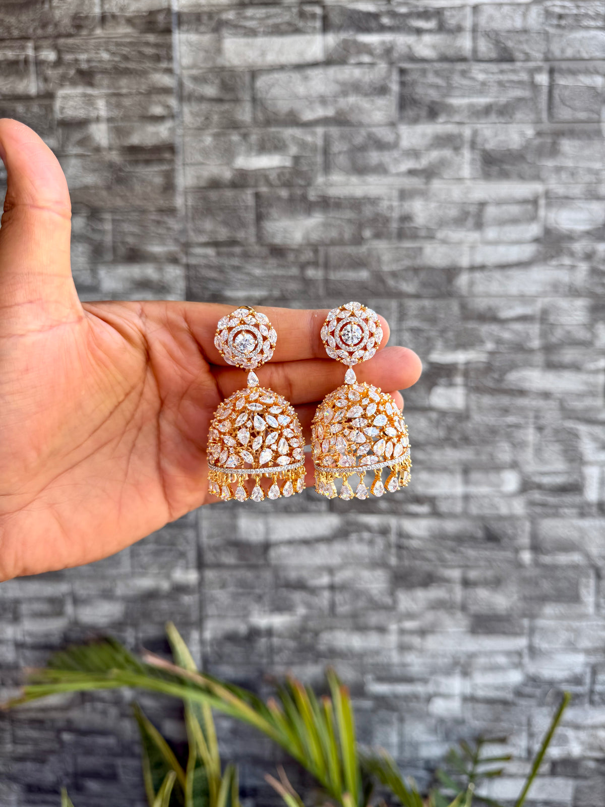 Sabina Oversize Jhumka - Golden