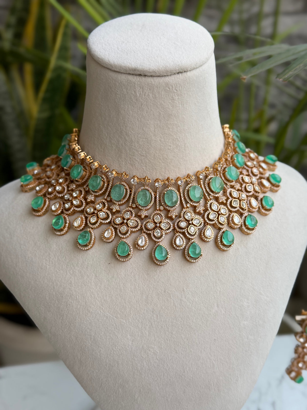 Zareen Fluorite Moissanite Necklace