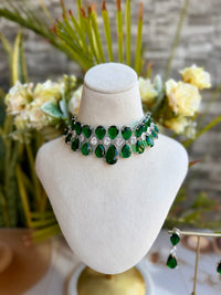 Shaireen Emerald CZ Choker Set