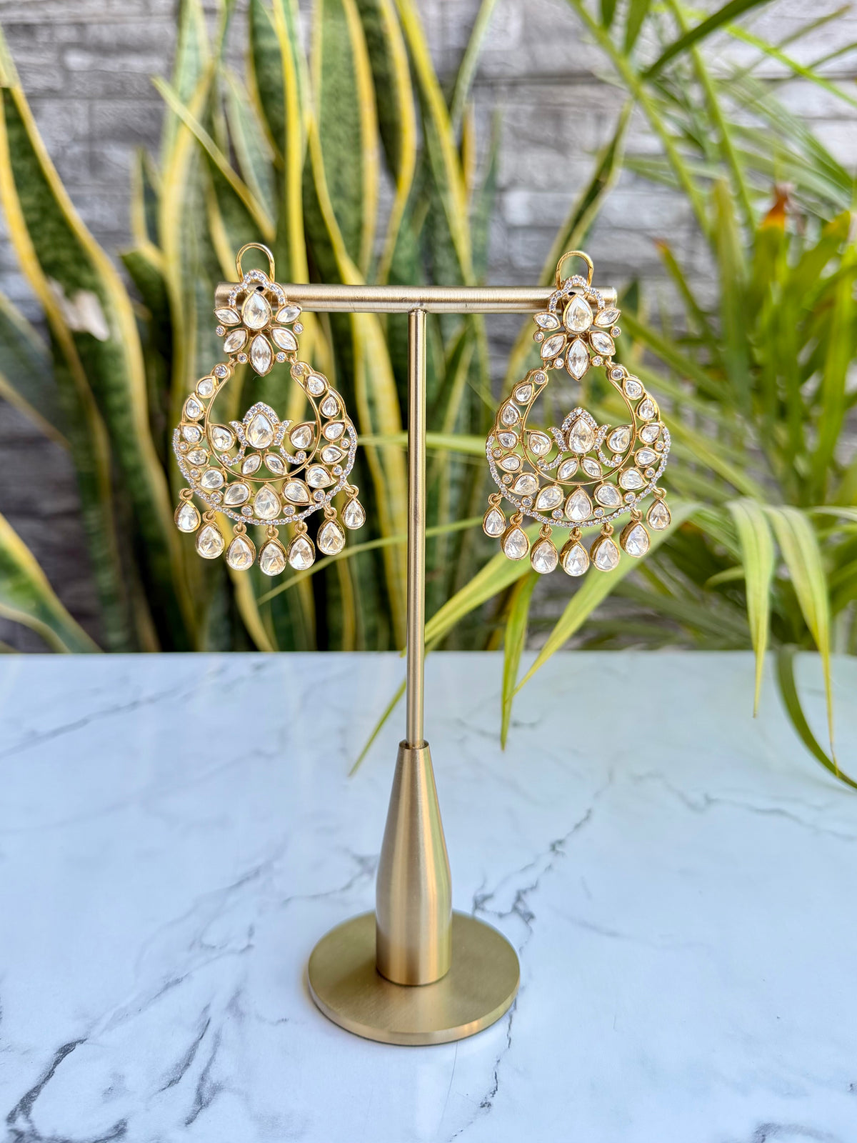 Rashida Moissanite Chandbali