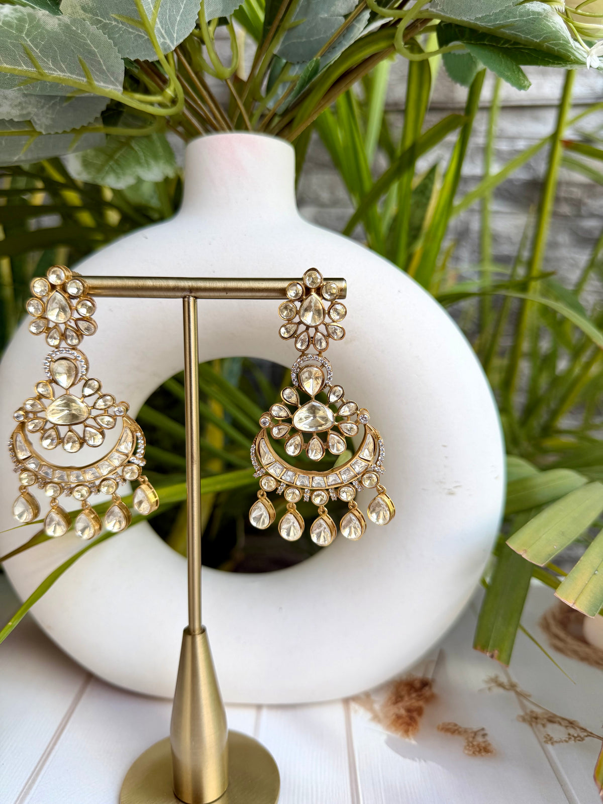 Inaiba Moissanite Chandbali