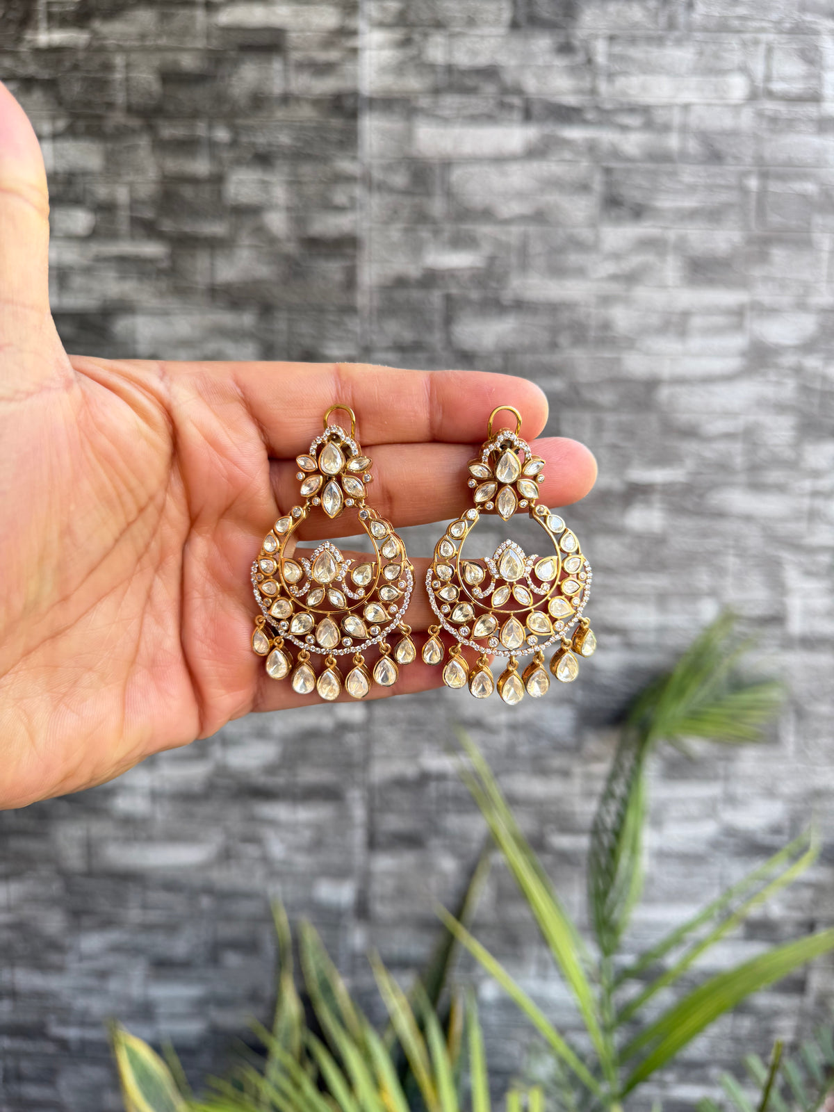 Rashida Moissanite Chandbali