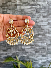 Zubina Moissanite Chandbali