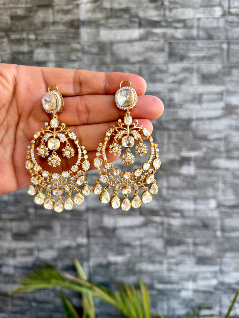 Zubina Moissanite Chandbali