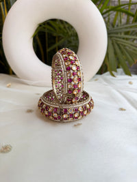 Ansa Polki Bangle - Ruby