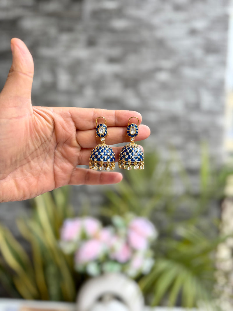 Chahat Sapphire Polki Jhumka