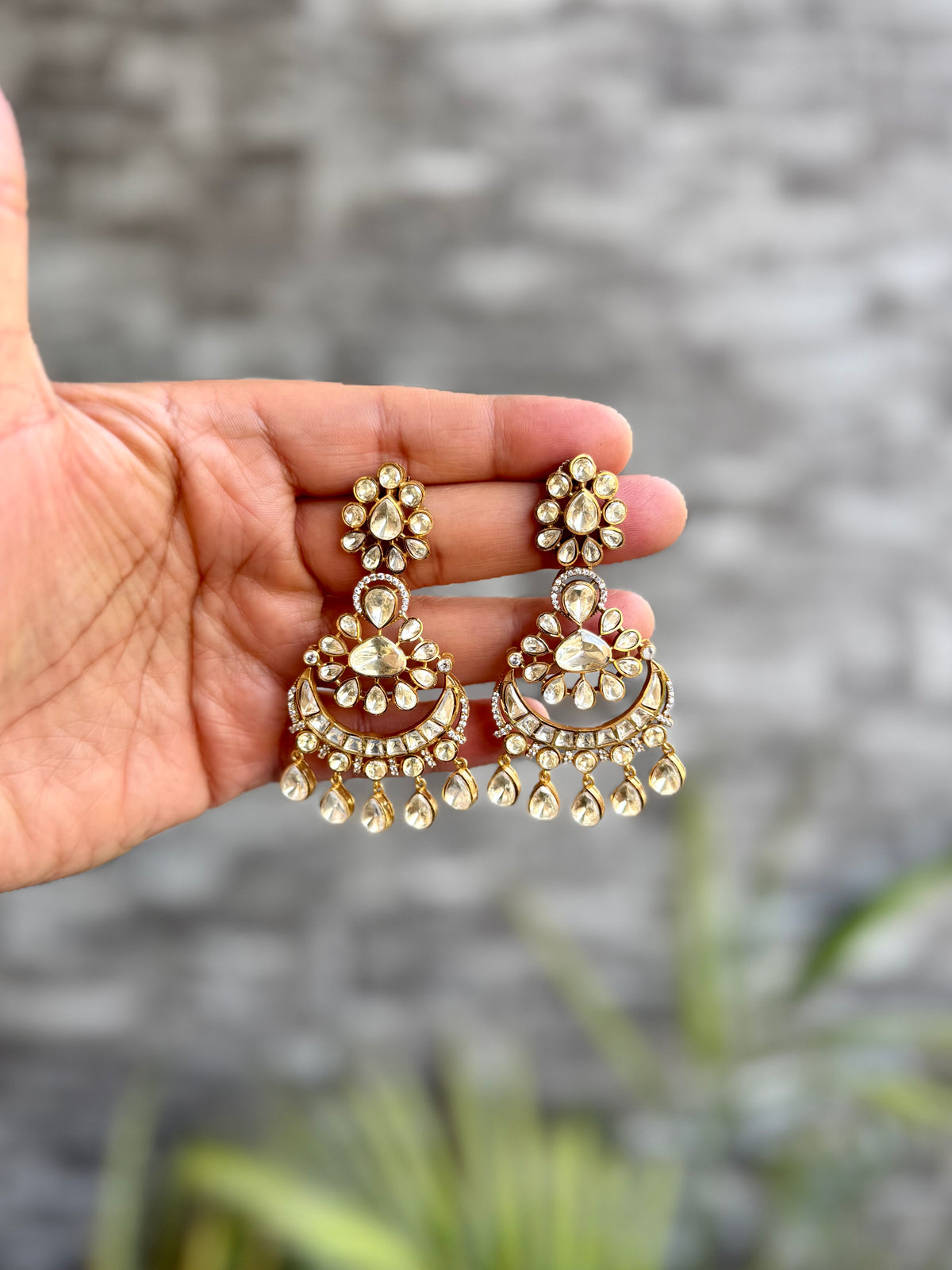Inaiba Moissanite Chandbali