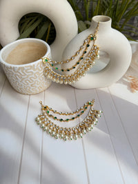 Shanila Emerald Kundan Earchain