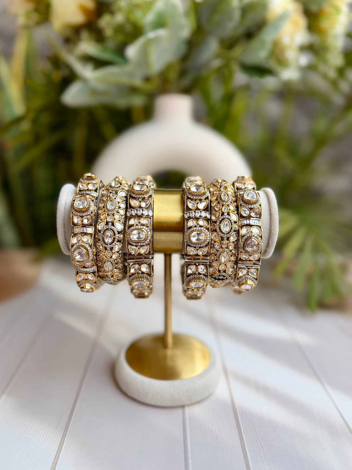 Ruhina Polki Bangle Stack