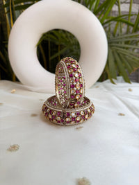 Ansa Polki Bangle - Ruby