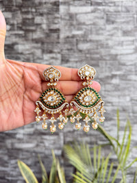 Saanvi Emerald Polki Chandbali