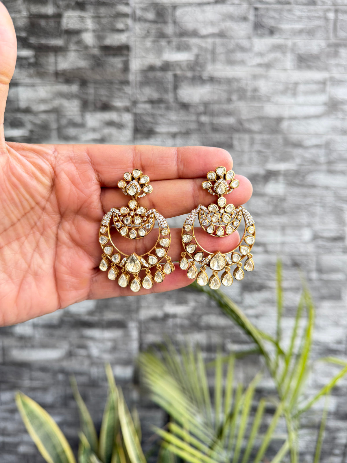 Suchita Moissanite Chandbali