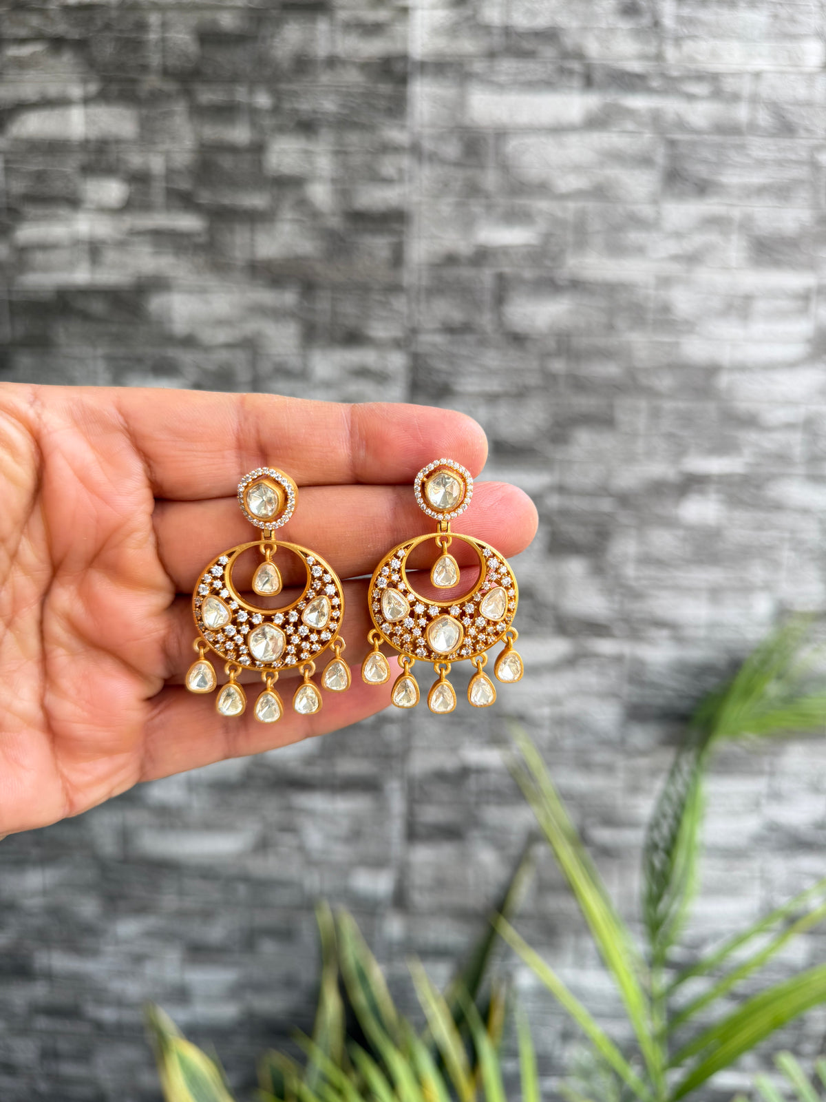 Warina Moissanite Chandbali