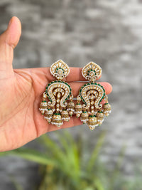 Kainat Emerald Moissanite Chandbali