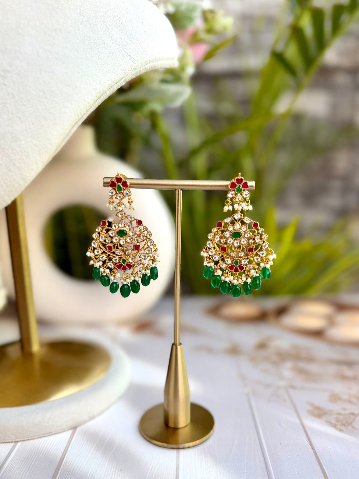 Madiha Ruby Emerald Choker Set