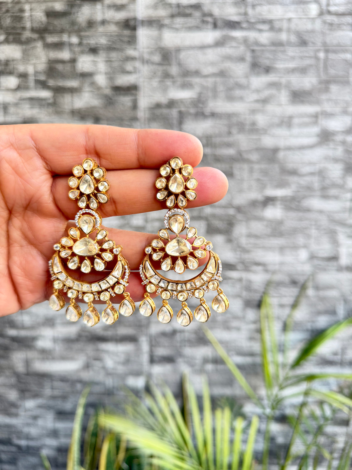 Inaiba Moissanite Chandbali