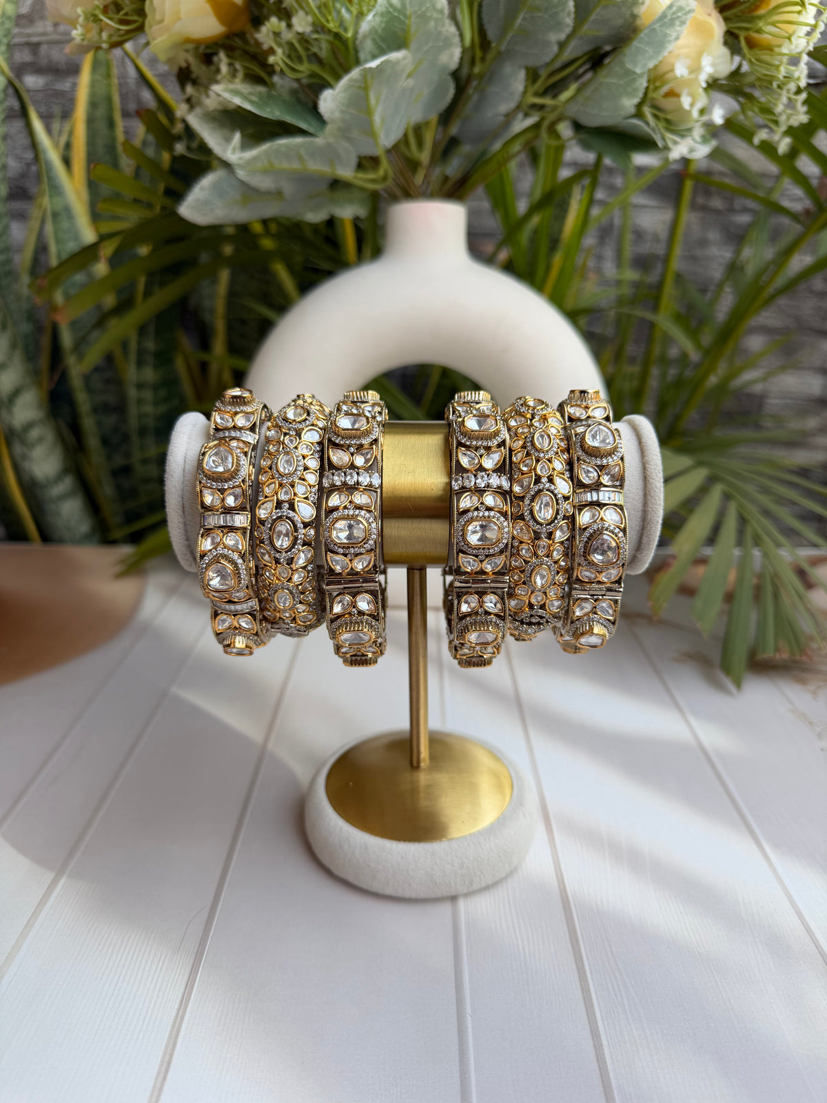 Ruhina Polki Bangle Stack