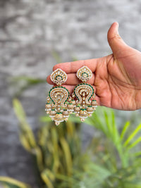 Kainat Emerald Moissanite Chandbali