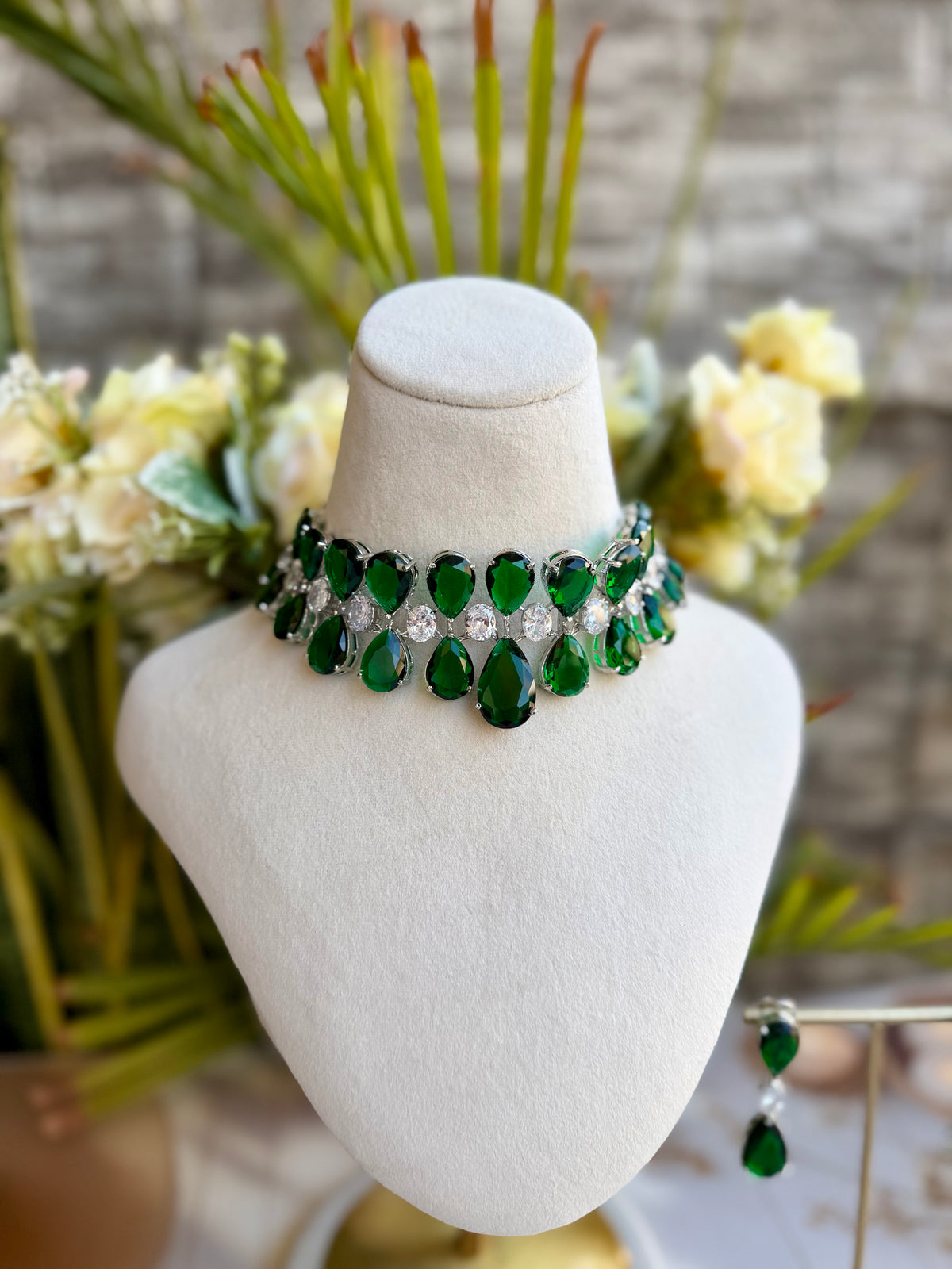 Shaireen Emerald CZ Choker Set
