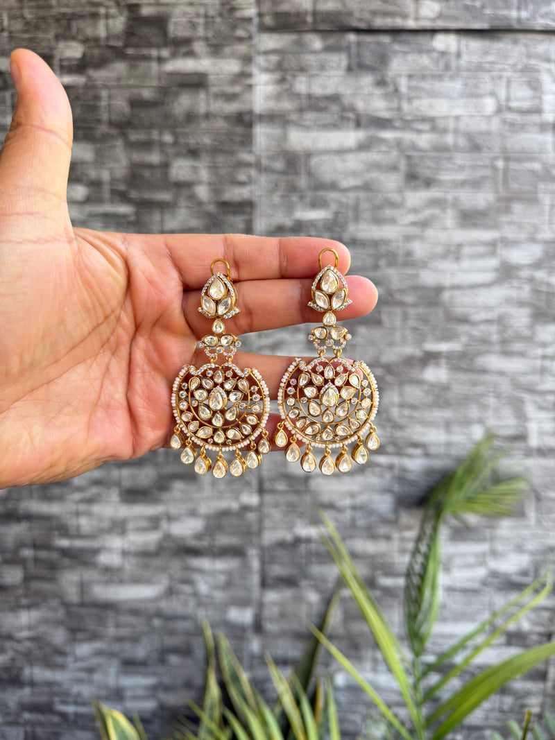 Hufaiza Moissanite Chandbali