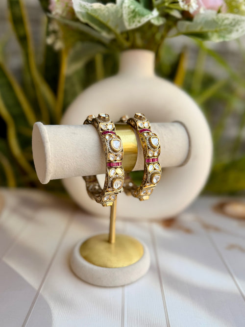 Shabina Ruby Polki Bangle