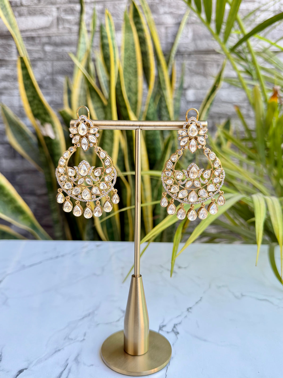 Rashida Moissanite Chandbali