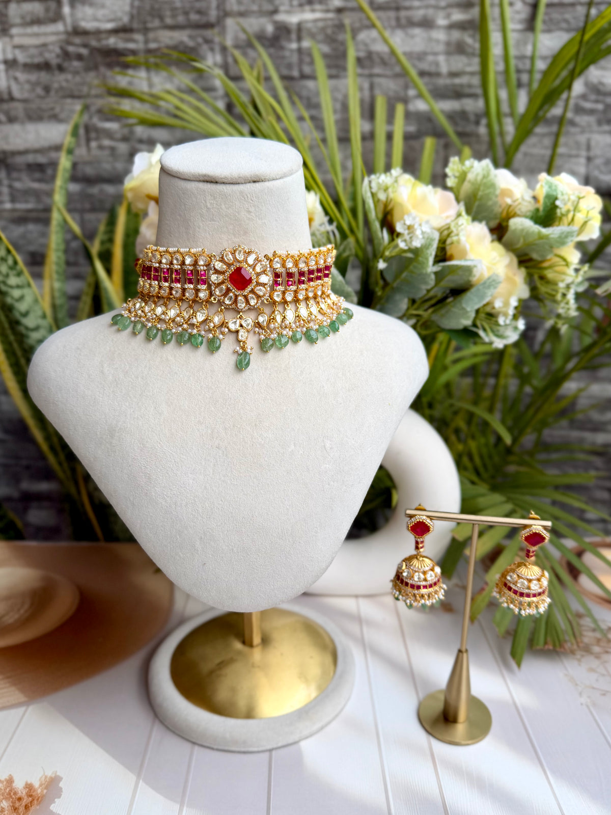 Shareena Moissanite Choker Set